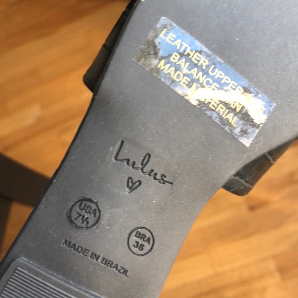 Lulus crocodile embossed Lorena leather slides - Picture 6 of 6